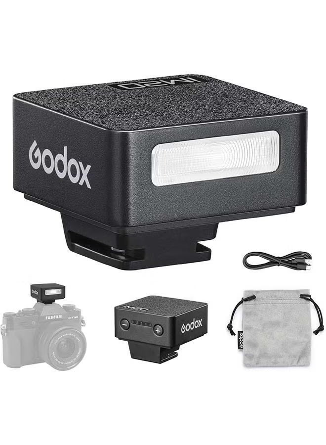 Godox iM20 Mini Flash for Camera with 470mAh Battery 440 Full-Power Flash 5 Levels Mini Flash Speedlite for Sony zve10 Sony zv1 Ricoh gr3 Canon Nikon Fuji Olympus Camera (iM20)